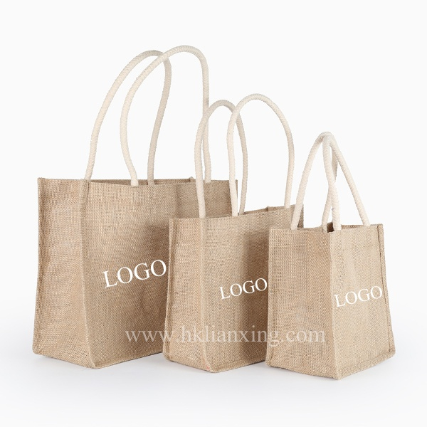 Jute Bags Eco-Friendly Linen Shopping Bag Drawstring Jute Bag