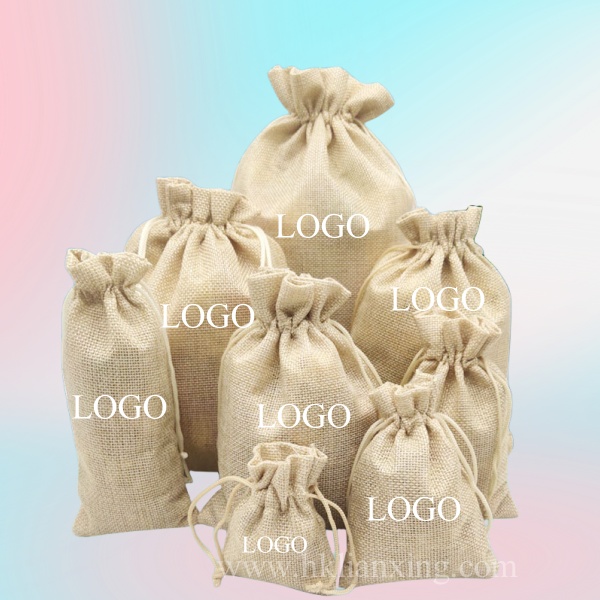 Jute Bags Eco-Friendly Linen Shopping Bag Drawstring Jute Bag