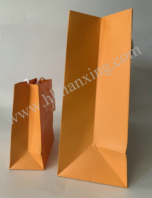 Paper board Orange Apparel Paper Bag