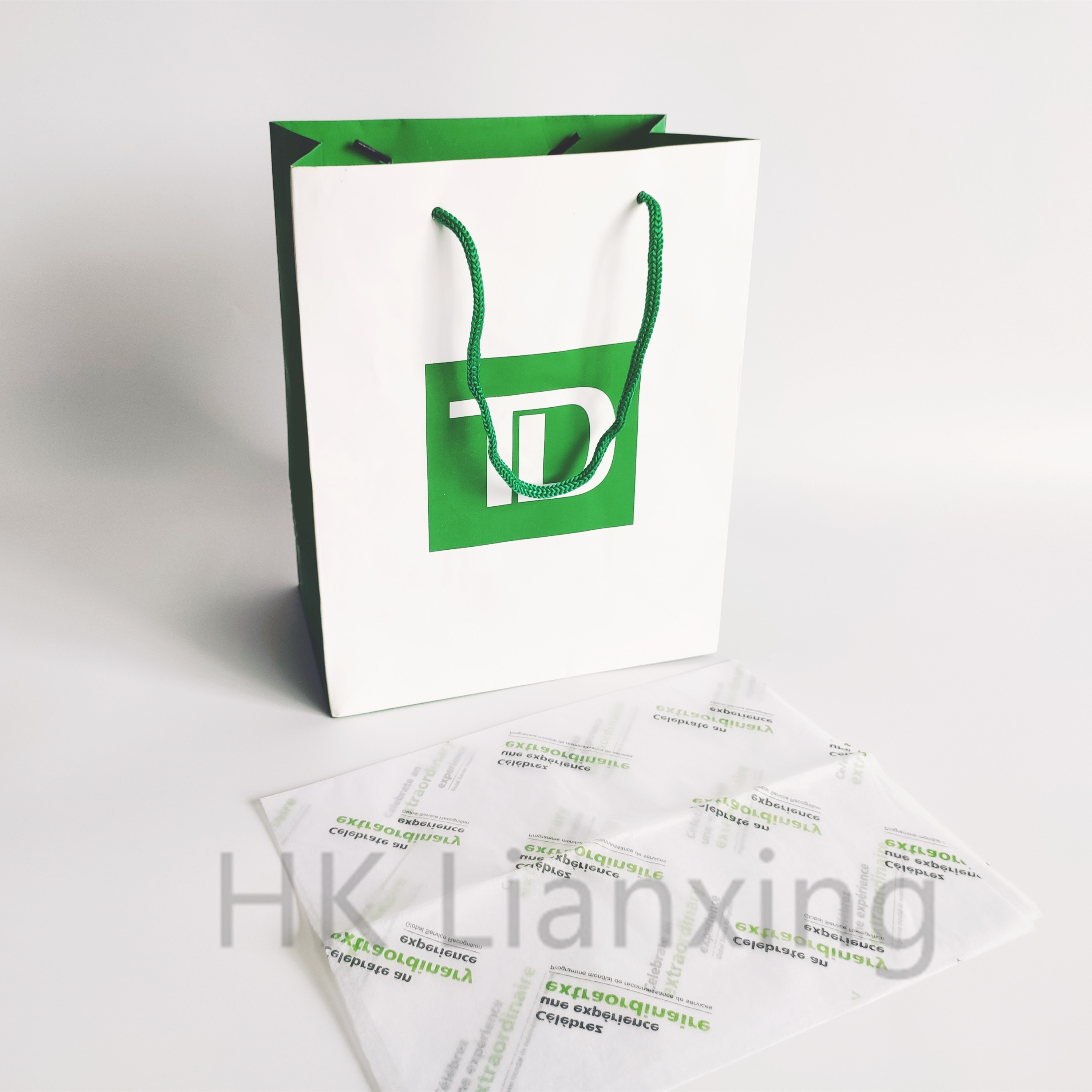 Fancy Paper Green Apparel Paper Bag1