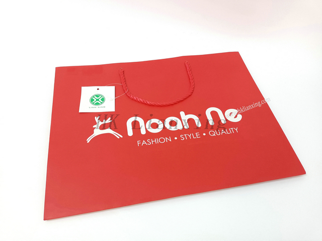 Ivory Card Paper Red Apparel Paper Bag