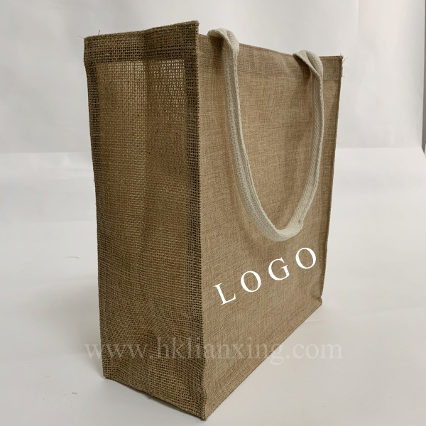 Jute Tote Bags Fashional Shopping Bag with Custom Logo Printed
